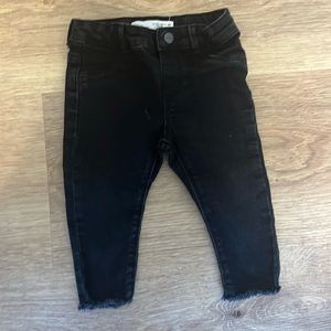 Zara baby black skinny jeans 12-18 months